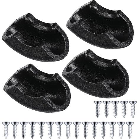 Protege Pied de Table en Plastique Noir Non Glissant, Patin pour Pied de Table en Épingle à Cheveux, Protection pour Meubles et Sols, Lot de 4 Pièces (1/5)