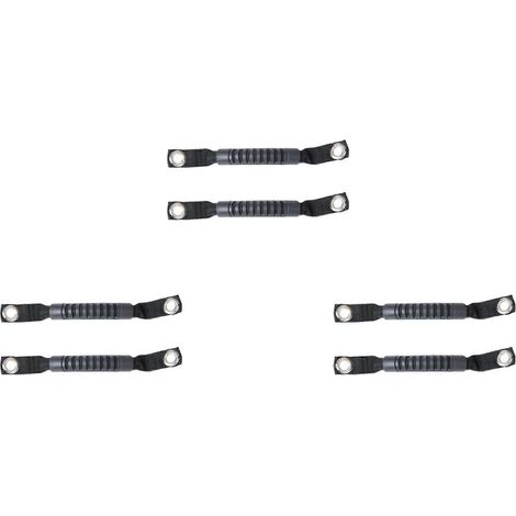 Set mit 6 schwarzen, gepolsterten Haltegriffen für die Rücksitze von Jeep Wrangler JK TJ. (1/5)