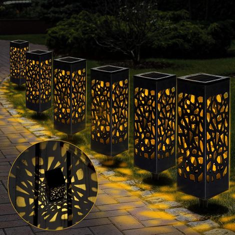 Lot de 6 lampes solaires de jardin d'extérieur, lampes solaires d'extérieur à LED, étanches IP65 (1/5)