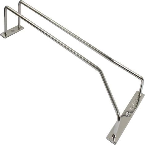 Porte-Verres - Acier Inoxydable - 27 cm - Murale Une Rangée - 4 Emplacements (1/5)