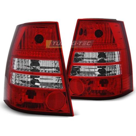 Paire de feux arriere VW Golf 4 / Bora 99-06 rouge blanc-27336360 (1/2)