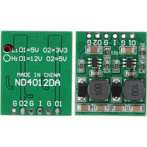 Convertisseur DC-DC double canal 12V 5V 3.3V 10W ND4012DA, module industriel pour alimentation stable. (1/5)