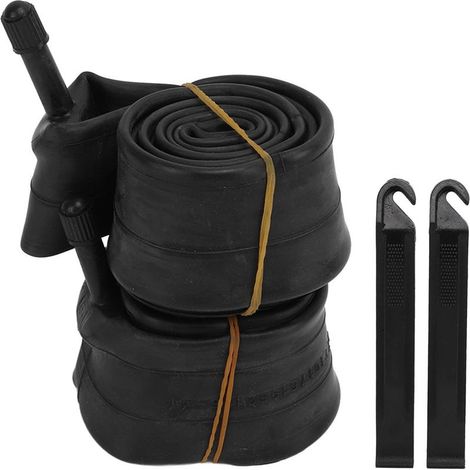 Chambre à air vélo en caoutchouc butyle, 2 pièces, excellente étanchéité, 16x1.75/2.125 pouces, pneu intérieur pour bicyclette. (1/5)