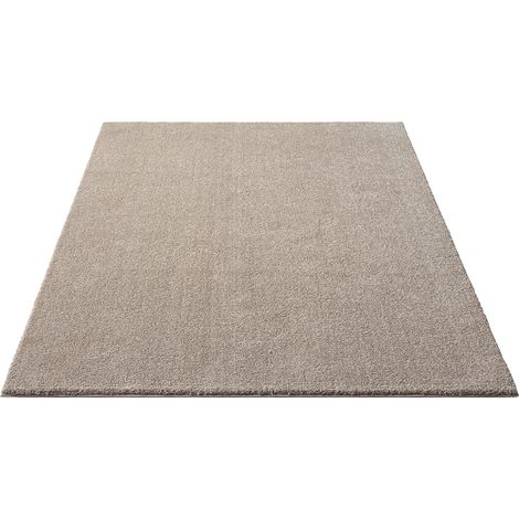 FLOORNOVO Hochflor Teppich Beige einfarbig - 200 x 140 cm - Besonders Weicher Teppich Wohnzimmer & Badezimmerteppich - Pflegeleicht - vielseitig einsetzbar im Innenbereich (1/2)