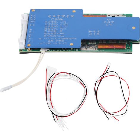 Lot 17S 72V 80A BMS Protecteur Lithium Batterie Module Électronique pour Circuit Industriel (1/5)