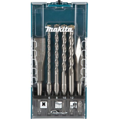 Set di punte e scalpelli Makita SDS Plus 6 8 10 12 mm