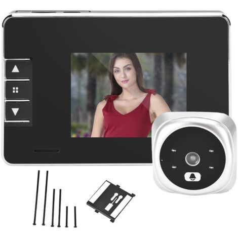 Carillon sans fil,Sonnette vidéo intelligente, écran LCD TFT 3 pouces, caméra de Vision nocturne infrarouge grand Angle 120 ° pour la sécurité de la maison
