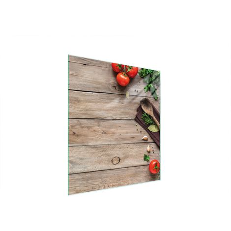 Glasschneidebrett 45x52 Holz (1/5)
