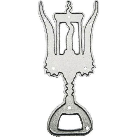 Stanzschablone für Weinflaschenöffner aus Metall, ideal zum Basteln von Scrapbooking-Alben, Papierkarten und Prägedekorationen