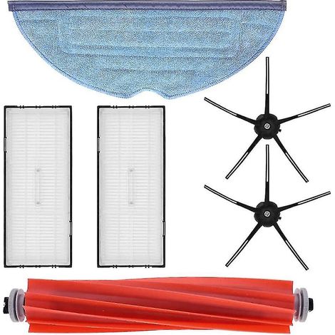 Pour balai à franges Xiaomi Roborock S7 T7S : brosse principale, chiffons et brosse latérale (1/4)