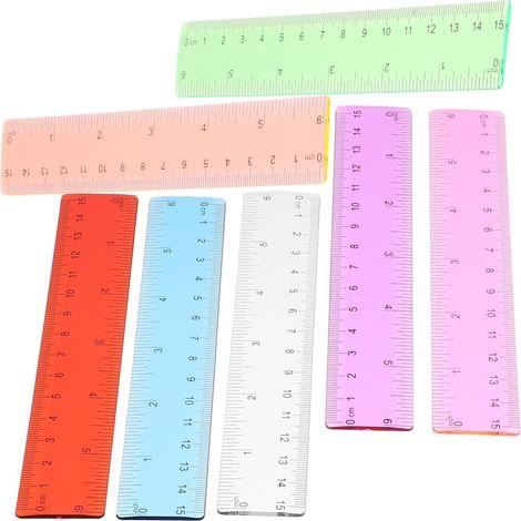 OSALADI Lot de 14 règles transparentes colorées, outils mesure (1/5)