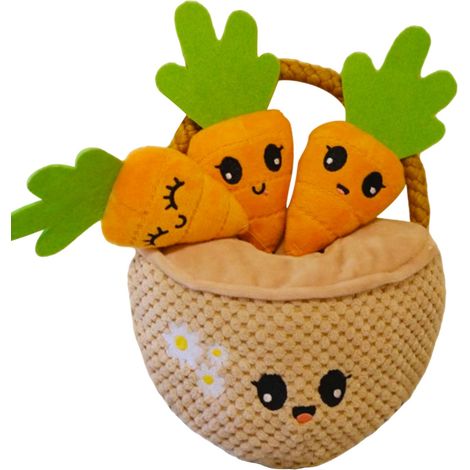 Jouet De Recherche Olfactive - Panier Carotte Avec Clochette Et Papier Froissé - Pour Chiens Et Chiots - 1 Pièce (1/5)