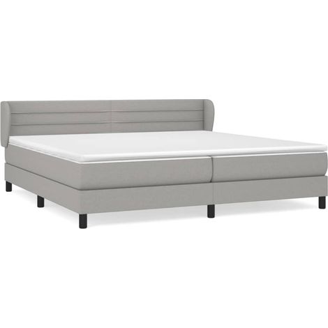 Maison Exclusive - Giroletto a Molle con Materasso Grigio Chiaro 200x200cm Tessuto (1/5)