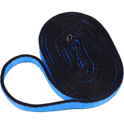 Sangle plate de portage pour l'alpinisme et l'escalade, corde de sécurité extérieure (120 cm, bleue) (1/5)