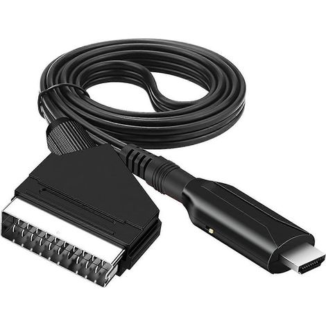 Câble péritel vers HDMI - Adaptateur péritel vers HDMI - Convertisseur audio/vidéo péritel vers HDMI tout-en-un 1080p/720p (1/5)