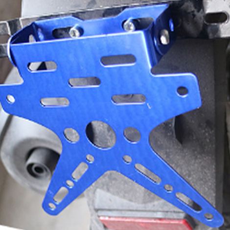 Cadre de plaque d'immatriculation bleu pour moto 1 (pas d'échantillon disponible, processus en cours) (Exclusivité Mexique) (1/5)