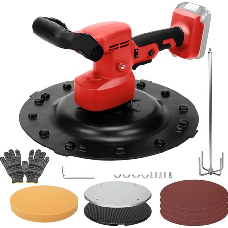 Electric wall smoothing machine, cordless wall mortar finishing machine for Makita 18V battery, 6-speed variable electric trolley (battery not included)