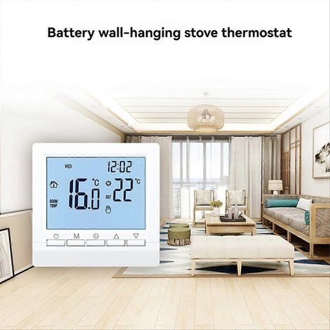 Thermostat de chauffage au sol pour chaudière à eau, régulateur de température mural (1/5)