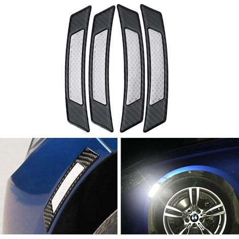 4 Stück Universal-Radschützer aus Kohlefaser für Auto, SUV, Pickup, Truck (weiß)