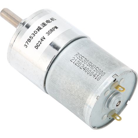 Moteur à engrenages CC à turbine à vis sans fin pour réduction de vitesse, pièces de transmission de machines, 24 V, 30 tr/min, 37B530 (1/5)