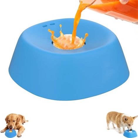 Gamelle anti-glouton pour chien - Gamelle anti-glouton pour chien - Gamelle sphérique antidérapante pour chien avec bouillon d'os - Bleue - Gamelle anti-glouton pour chien bleue (1/5)