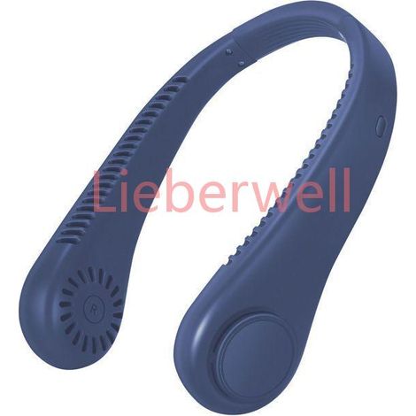 Ventilateur de cou 360° , HAWUJ , USB silencieux enfants bureau sport , bleu
