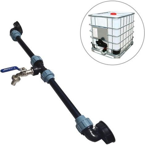 Kit Raccordement IBC – Adaptateur pour 2 Réservoirs avec Robinet Col Cygne (1/5)