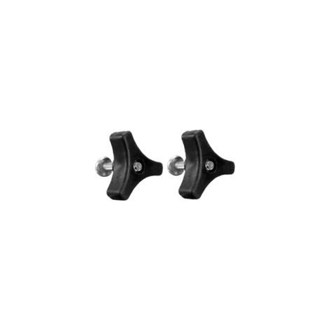 Tondeuse à vis Nut Triple angle Poignée Bouton écrou Boulon Outils de matériel de pièces de rechange en plastique tête en forme d'étoile poignée de serrage Bouton filetage femelle vis de pouce Noir