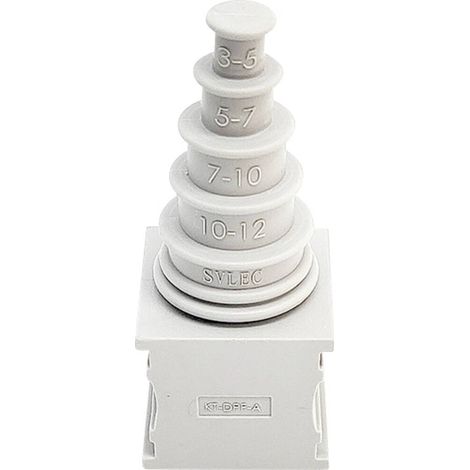 TRU COMPONENTS ELT M1 Passacavo scanalato Ø (max.) 12 mm Gomma Grigio 1 pz. (1/2)
