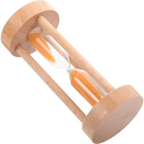 Minuteur Sablier en Bois Minuterie 3 Sable Orange pour Décoration (1/5)