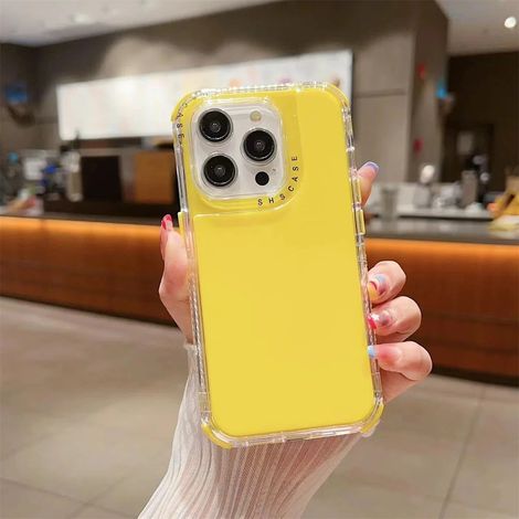 (Jaune, iPhone 13 Pro Max) Coque 3-en-1 pour iPhone, protection contre les chutes de qualité militaire.