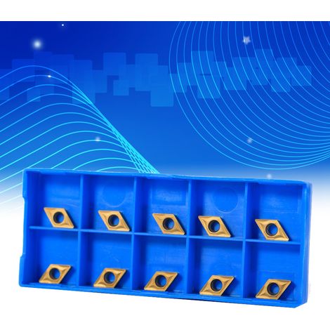 10 pièces plaquettes carbure CNC pour tour à métaux, outils de coupe avec boîte (1/5)