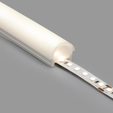 Profilo Silicone Effetto Neon SFLEX 24x18 Semicircolare Curva Verticale per Striscia LED IP20 fino a 15mm 2 m