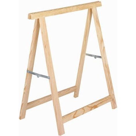 Chevalet pliant en bois pour menuiserie et bricolage 74x73,5 cm Idéal pour assembler des planches et couper du bois (1/4)