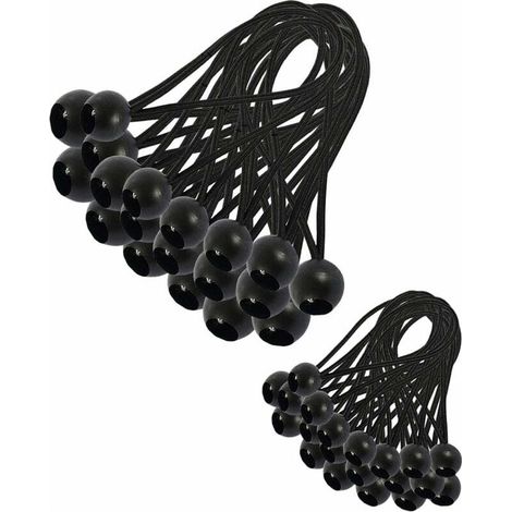 Pack of 30 200mm elastic bungee cords for tarpaulins, gazebos, tents, camping equipment and curtains - INHHUB (1/5)