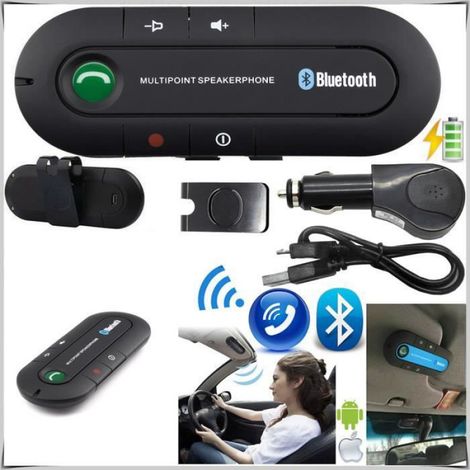 Kit Mains Libres Bluetooth 4.1 EDR Pour Voiture Fixation Aimant Et Clip Métallique 1 Pièce (1/4)