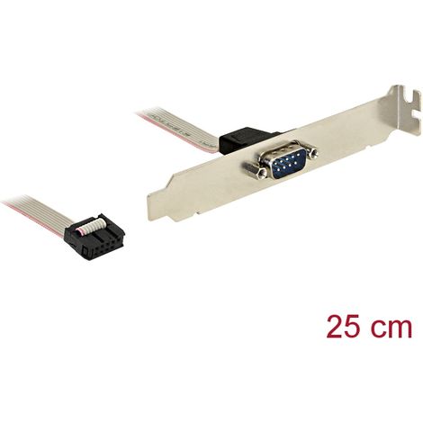 Delock slot bracket  1 x serial pin layout: twisted