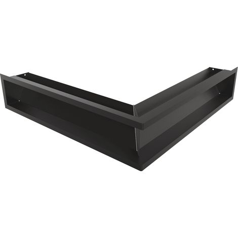 Eck-Lüftungsgitter LUFT 56x56x12 schwarz Slim (1/5)