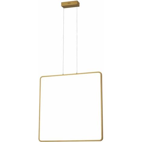 Suspension LED moderne dorée carrée 60 cm 30W Reality