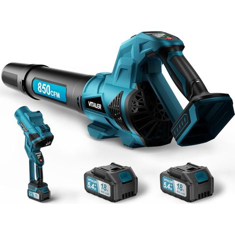 Souffleur de Feuilles sans Fil 1444m³/h 402km/h Moteur sans Balais 2x5,4Ah Souffleur Batterie avec Écran TFT 1,35", Chargeur Rapide 2,0A pour Jardin, Pelouse, Feuilles, Poussière et Neige (1/5)