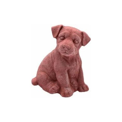 STATUA CUCCIOLO DI LABRADOR RIFINITA A MANO 15 CM IN TERRACOTTA