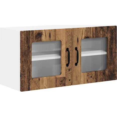 Meuble mural de cuisine,Armoire de cuisine avec porte Bois Ancien 80 x 31 x 40 cm CFW93767 (1/5)