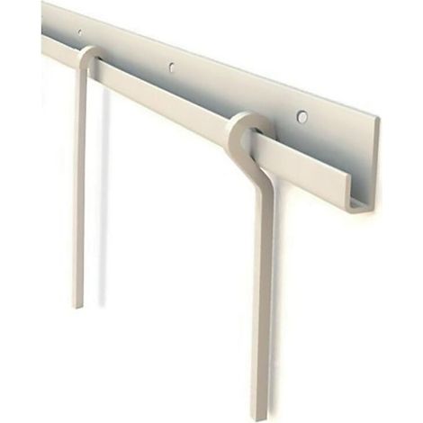 Rail cimaise P24 en aluminium - longeur 4 m - percé - finition époxy blanc - CIVIC INDUSTRIE