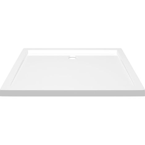 Plato de ducha plato de ducha plato de ducha baño WC cuarto de ducha interior hogar rectangular ABS 70 x 90 cm blanco 020001946