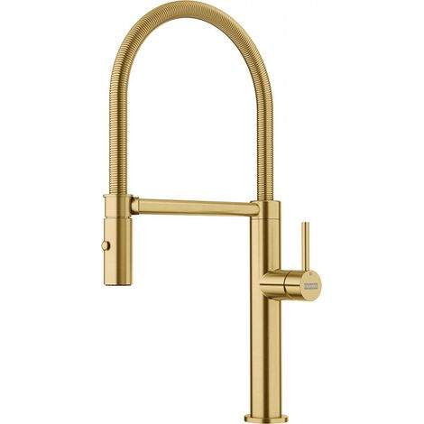 Franke Küchenarmatur Pescara Semi-Pro Gold Auszugsbrause Edelstahl PVD (1/2)