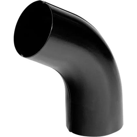 Coude 60° raccord gouttière acier Ø90 mm – Noir RAL 9005