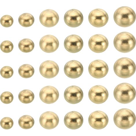Écrou Borgne Filetés M3x6 M3x10 M4x10 M4x7.5 M5x10 M6x12, 48Pcs Cache Ecrou Décoratifs en Forme de Boule de Laiton pour Lampe, pour Meubles, Éclairage, Projet Diy (1/5)