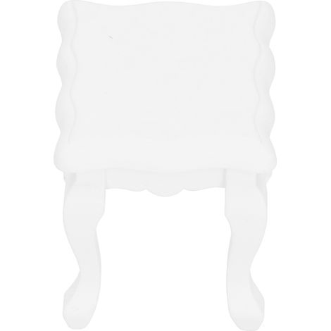 Table basse miniature blanche pour salon, meuble en bois, échelle 1/12, accessoire de mobilier. (1/5)