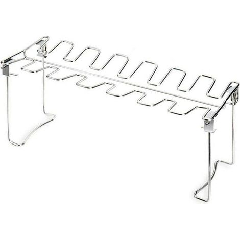 Barbecue,Support de Gril de pilons de Poulet BBQ Grill Wing Wing Grill, Accessoires de Grille de Cuisson de Cuisses de Poulet en Acier Inoxydable, égouttoir en Option (sans Plaque）-Fei Yu (1/3)
