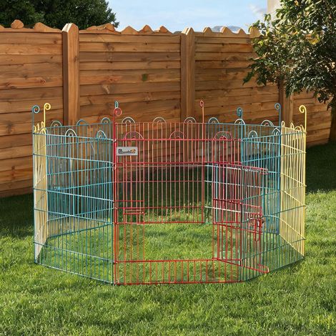 Enclos modulaire pour animaux Ø156 x 60 cm en acier (1/5)